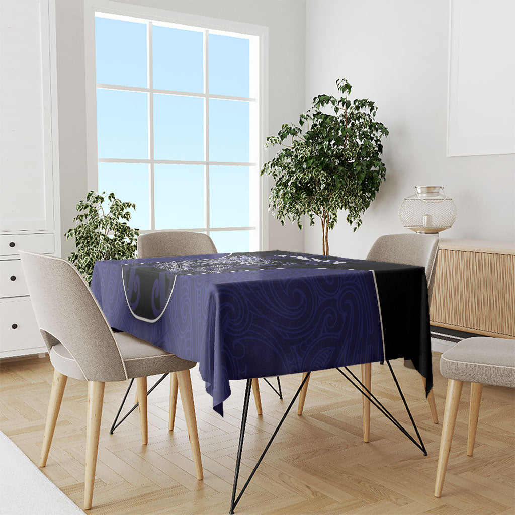 New Zealand Aotearoa Tablecloth Blue Marlin Fishing Maori Pattern