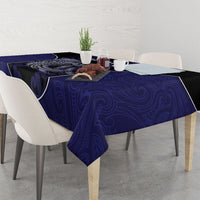 New Zealand Aotearoa Tablecloth Blue Marlin Fishing Maori Pattern