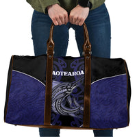 New Zealand Aotearoa Travel Bag Blue Marlin Fishing Maori Pattern