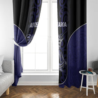 New Zealand Aotearoa Window Curtain Blue Marlin Fishing Maori Pattern