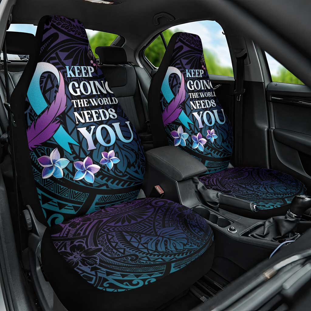 Polynesia Suicide Prevention Awareness Car Seat Cover Keep Going The World Needs You