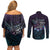 Polynesia Suicide Prevention Awareness Couples Matching Off Shoulder Short Dress and Long Sleeve Button Shirt Keep Going The World Needs You