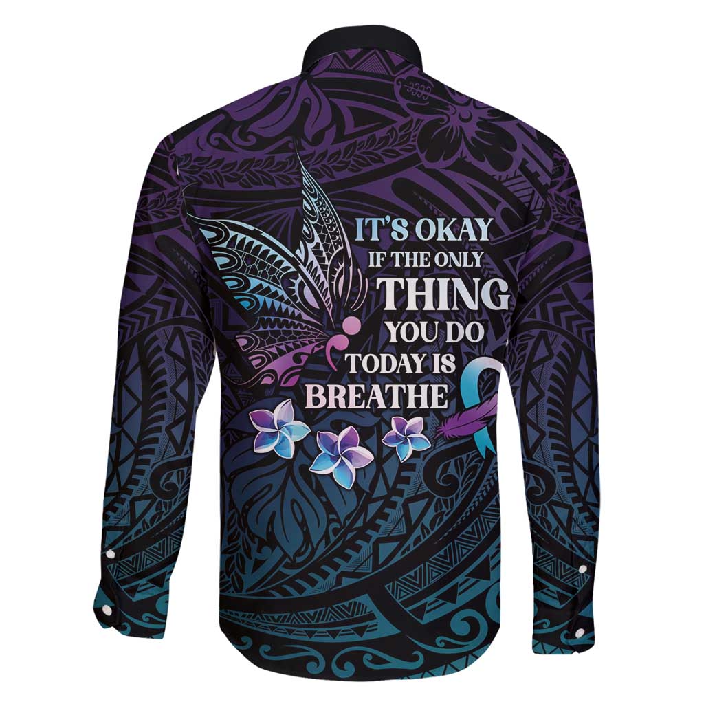 Polynesia Suicide Prevention Awareness Family Matching Summer Maxi Dress and Hawaiian Shirt Keep Going The World Needs You