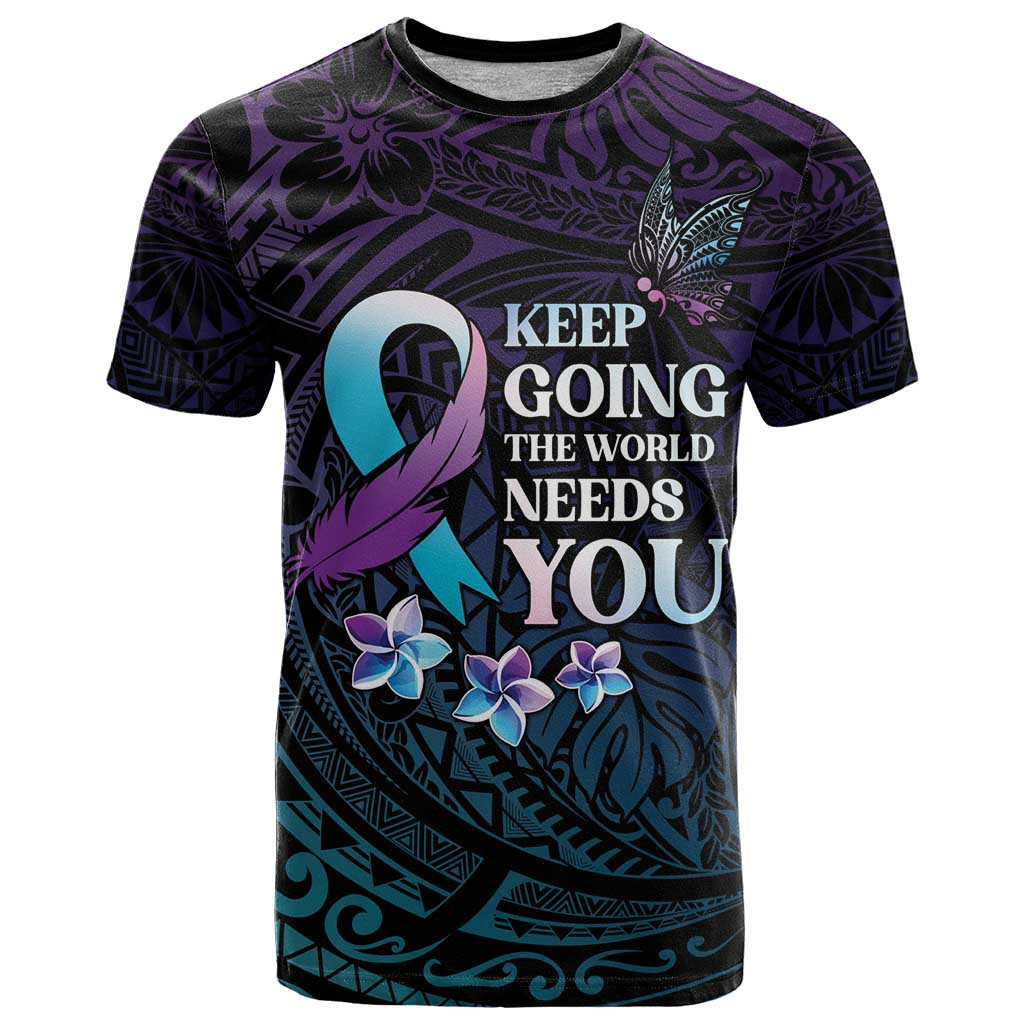 Polynesia Suicide Prevention Awareness T Shirt Keep Going The World Needs You