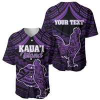 Personalised Hawaii Kauai Island Baseball Jersey Rooster Tribal Tattoo Simple Style LT05 - Polynesian Pride