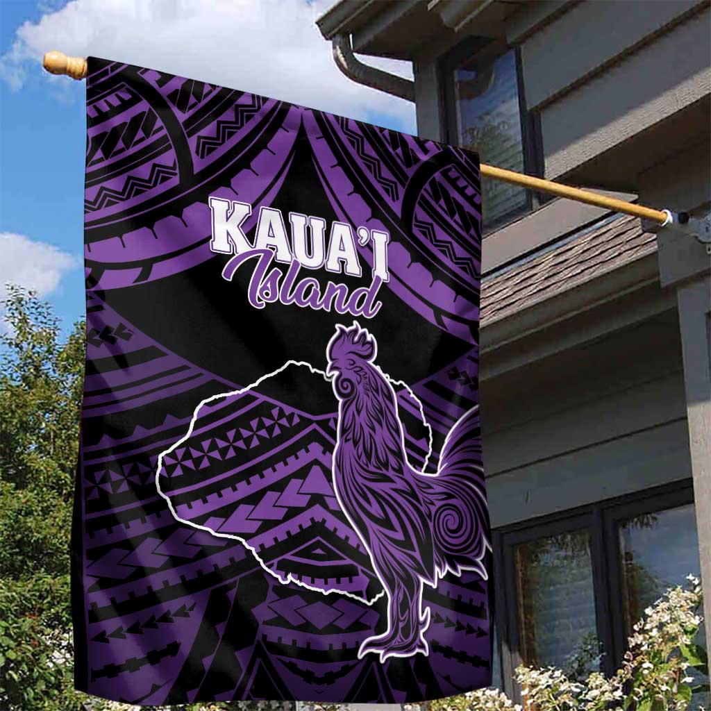 Hawaii Kauai Island Garden Flag Rooster Tribal Tattoo Simple Style