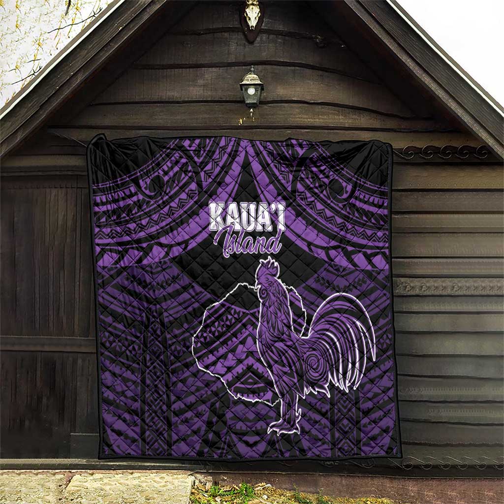 Hawaii Kauai Island Quilt Rooster Tribal Tattoo Simple Style