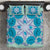 Cook Islands Tivaevae Quilt Bedding Set Aqua - Polynesian Pride