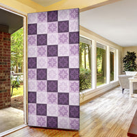 Lavender Manta Ray Hawaiian Quilt Motif Door Cover