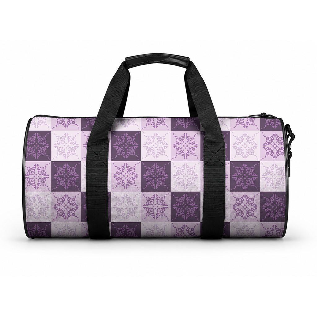 Lavender Manta Ray Hawaiian Quilt Motif Duffle Bag LT05 One size Purple - Polynesian Pride