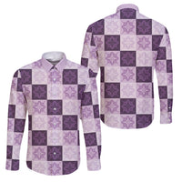 Lavender Manta Ray Hawaiian Quilt Motif Family Matching Mermaid Dress and Hawaiian Shirt