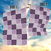 Lavender Manta Ray Hawaiian Quilt Motif Garden Flag