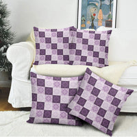 Lavender Manta Ray Hawaiian Quilt Motif Pillow Cover