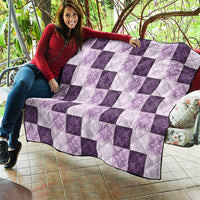 Lavender Manta Ray Hawaiian Quilt Motif Quilt
