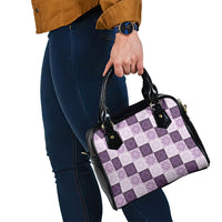 Lavender Manta Ray Hawaiian Quilt Motif Shoulder Handbag