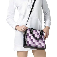 Lavender Manta Ray Hawaiian Quilt Motif Shoulder Handbag