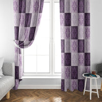 Lavender Manta Ray Hawaiian Quilt Motif Window Curtain