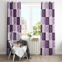 Lavender Manta Ray Hawaiian Quilt Motif Window Curtain