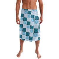 Cyan Manta Ray Hawaiian Quilt Motif Lavalava