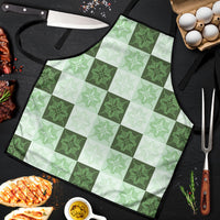 Sage Green Manta Ray Hawaiian Quilt Motif Apron