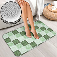 Sage Green Manta Ray Hawaiian Quilt Motif Bathroom Set