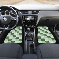 Sage Green Manta Ray Hawaiian Quilt Motif Car Mats