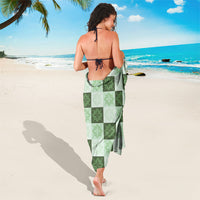 Sage Green Manta Ray Hawaiian Quilt Motif Sarong
