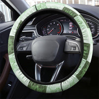 Sage Green Manta Ray Hawaiian Quilt Motif Steering Wheel Cover