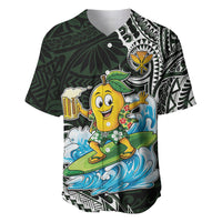Aloha Hawaii Mango Surfing Baseball Jersey Polynesian Style