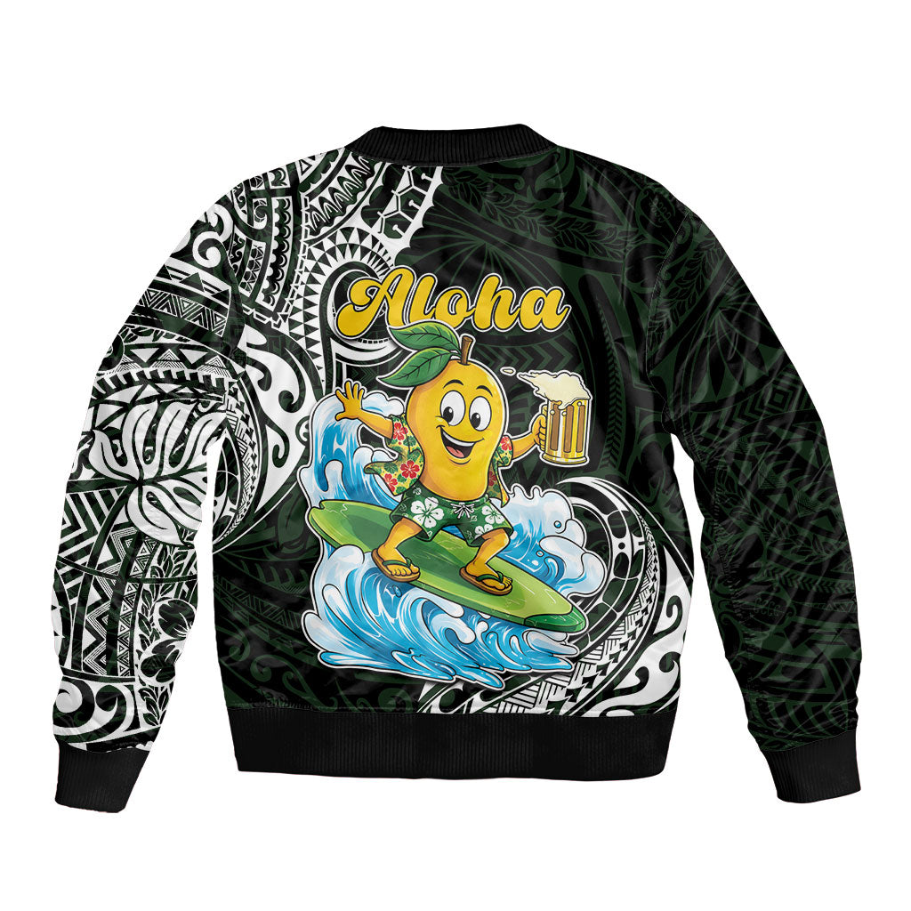 Aloha Hawaii Mango Surfing Bomber Jacket Polynesian Style