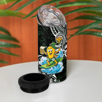 Aloha Hawaii Mango Surfing 4 in 1 Can Cooler Tumbler Polynesian Style