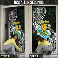 Aloha Hawaii Mango Surfing Door Cover Polynesian Style