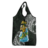 Aloha Hawaii Mango Surfing Grocery Bag Polynesian Style