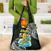 Aloha Hawaii Mango Surfing Grocery Bag Polynesian Style