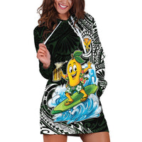 Aloha Hawaii Mango Surfing Hoodie Dress Polynesian Style
