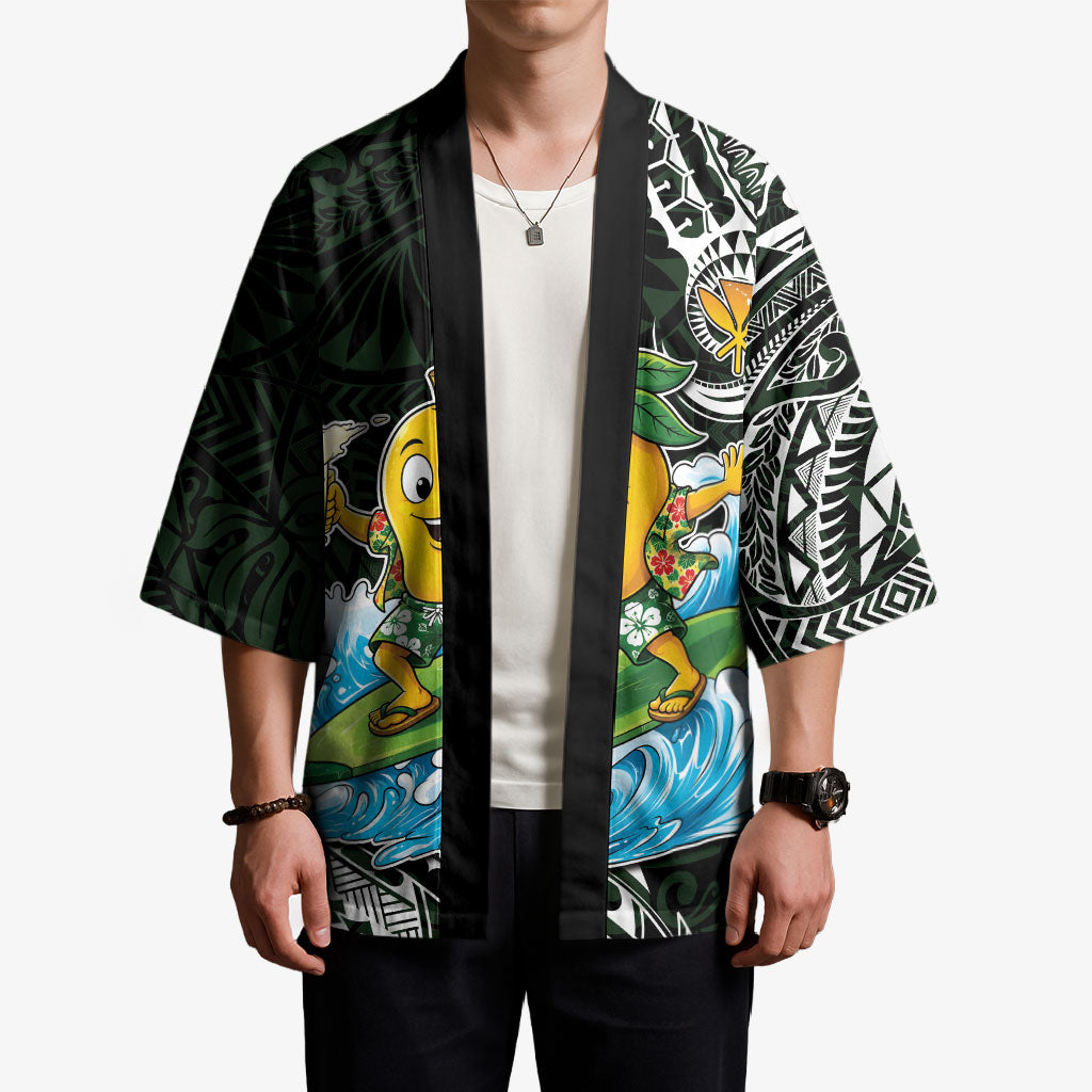 Aloha Hawaii Mango Surfing Kimono Polynesian Style