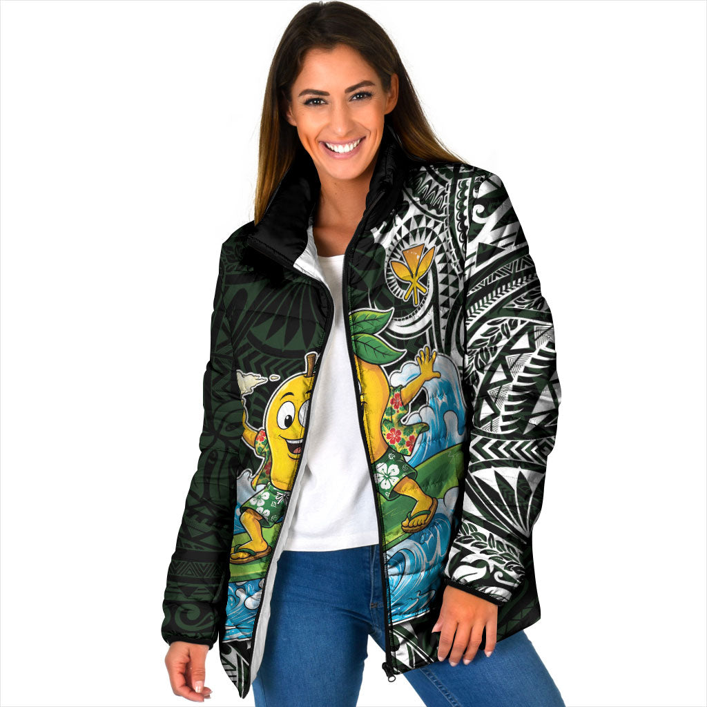 Aloha Hawaii Mango Surfing Padded Jacket Polynesian Style