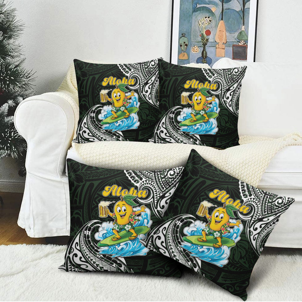 Aloha Hawaii Mango Surfing Pillow Cover Polynesian Style
