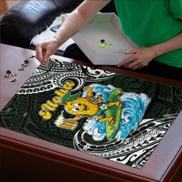 Aloha Hawaii Mango Surfing Puzzle Polynesian Style
