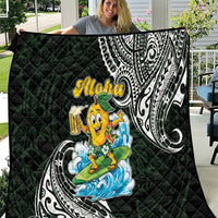 Aloha Hawaii Mango Surfing Quilt Polynesian Style