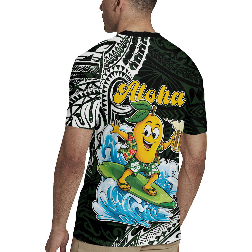 Aloha Hawaii Mango Surfing Rugby Jersey Polynesian Style