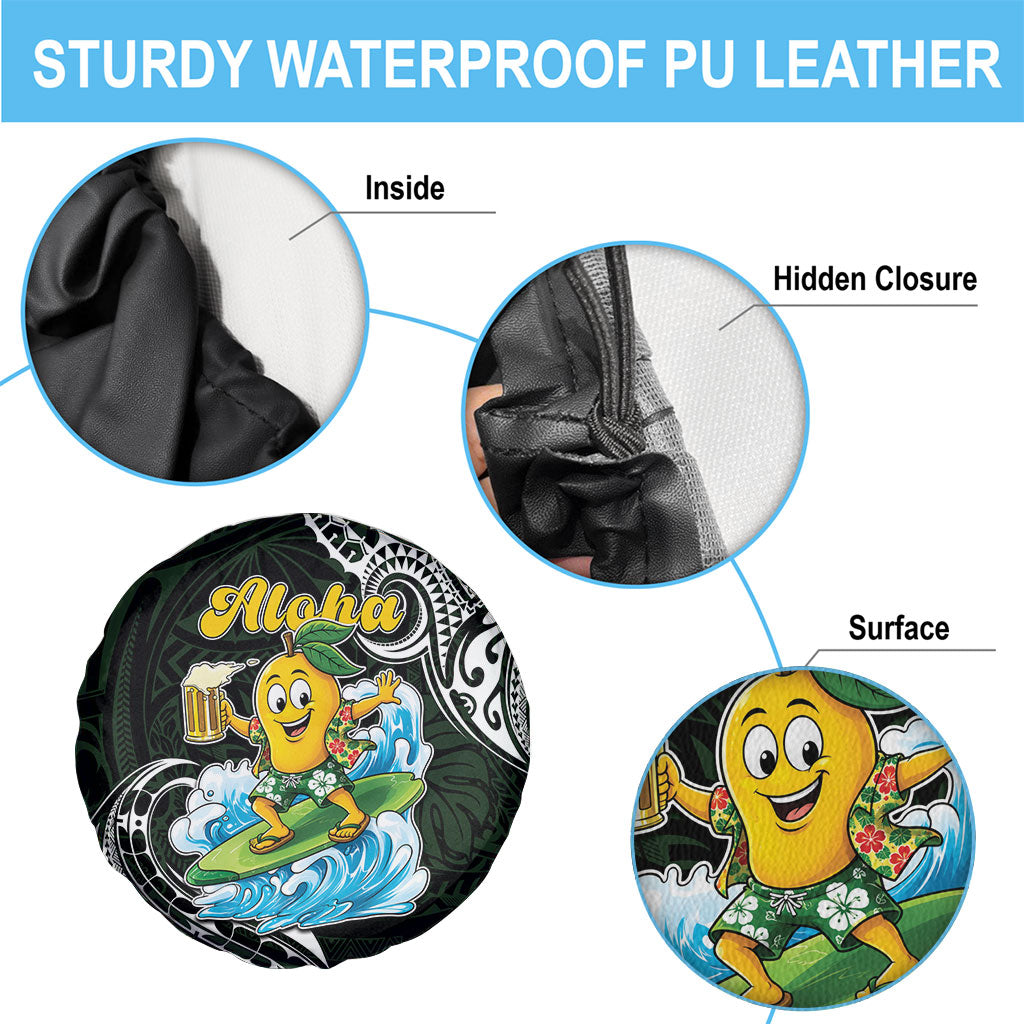 Aloha Hawaii Mango Surfing Spare Tire Cover Polynesian Style