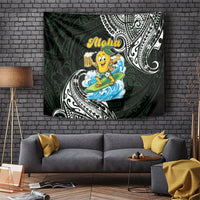 Aloha Hawaii Mango Surfing Tapestry Polynesian Style