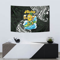 Aloha Hawaii Mango Surfing Tapestry Polynesian Style