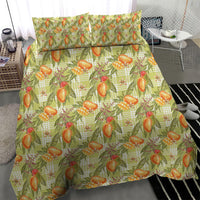 Vintage Hawaii Mango Bedding Set Yellow Green Hawaiian Palaka