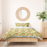 Vintage Hawaii Mango Bedding Set Yellow Green Hawaiian Palaka