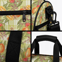 Vintage Hawaii Mango Duffle Bag Yellow Green Hawaiian Palaka