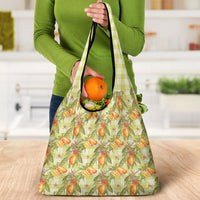 Vintage Hawaii Mango Grocery Bag Yellow Green Hawaiian Palaka