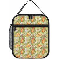 Vintage Hawaii Mango Lunch Bag Yellow Green Hawaiian Palaka