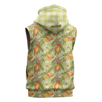 Vintage Hawaii Mango Sleeveless Hoodie Yellow Green Hawaiian Palaka